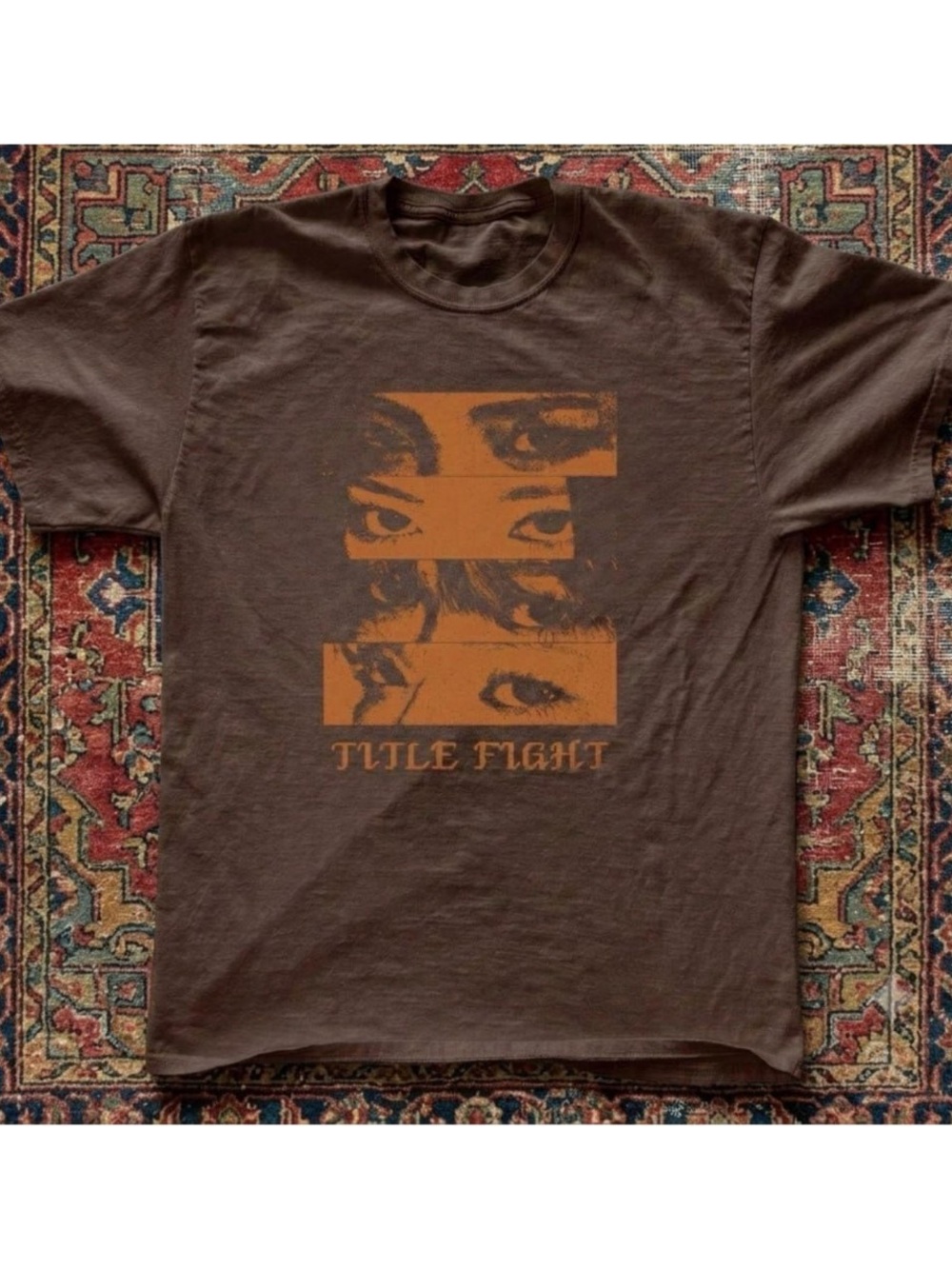 Title Fight Brown Graphic Tee - Men's Casual Shirt unisex